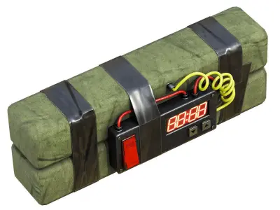 Sticky Bomb Low-Poly Low-poly 3D model