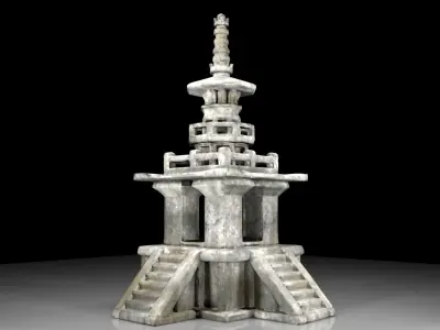 Korean stone pagoda 3D model