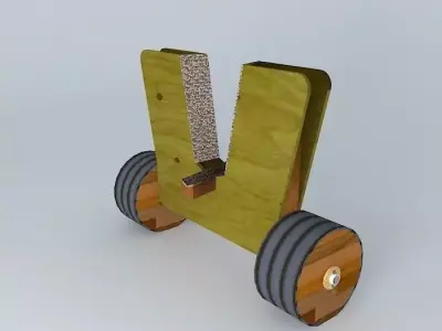 Stranding cart to the catamaran 3D model