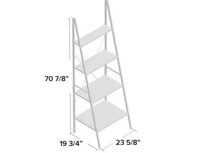 Almanzar Steel Ladder Bookcase - 3 colour 3D model