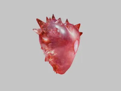 Valentines Day Thorny Heart - 3D Model of a stylized Heart Low-poly 3D model
