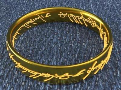 The one ring lord of rings 3D print model