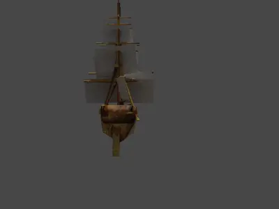 Sailboat Low-poly 3D model