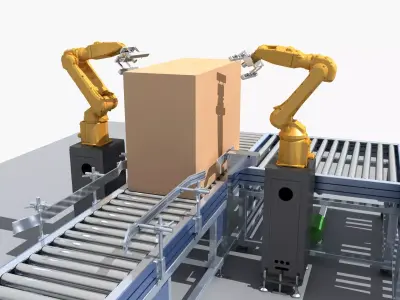  Industrial Equipment 23 - Inspection of Cardboard Box 3D model