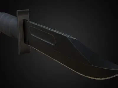 Kabar knife Free low-poly 3D model