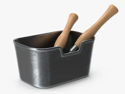 Leather Workshop with Belt Collection 3D model