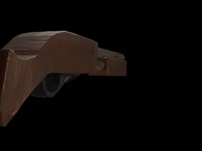 rust shotgun low poly 3D models Free low-poly 3D model