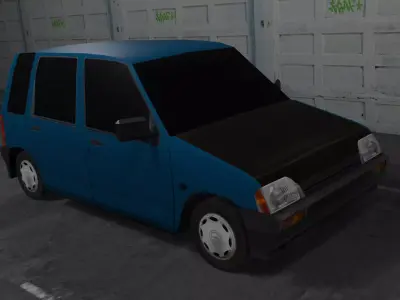 Daewoo Tico Lowpoly Free low-poly 3D model