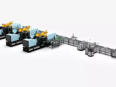Automatic Injection Molding Assembly Line Machine 3D model