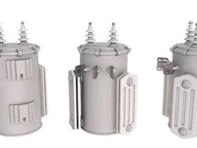 Electric Pole Transformer 3D model