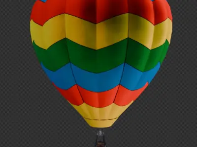 Hot air balloon 3D model 2