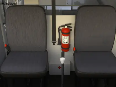 Vintage Ice Cream Truck Rigged for Maya 3D model