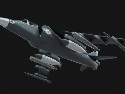 Av-8b Harrier Low-poly 3D model