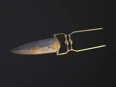 Katar Push Dagger PBR Low-poly 3D model
