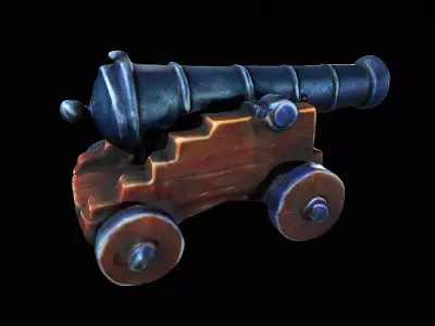 Cartoon Cannon 3D model purchase