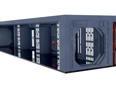 Set 7b - Death Star Hallway 2 1-12 scale Blackseries 3D print model
