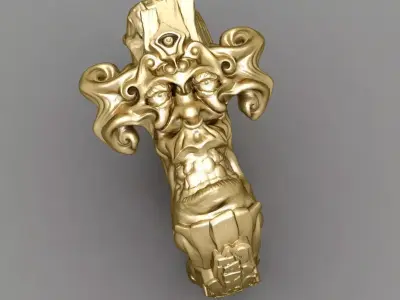 Antique Face Ring 3D print model