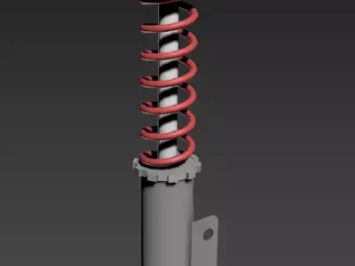 Coilover Spring Assemply - Low Poly count Free low-poly 3D model