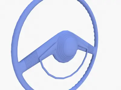 Generic 40s Car Steering Wheel 3D model