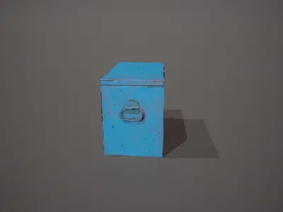 Blue Tool Chest Low-poly 3D model