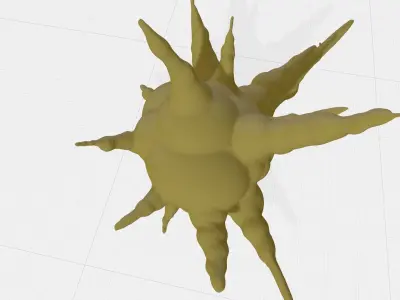 Enhanced Action Explosion Effect part Free 3D print model