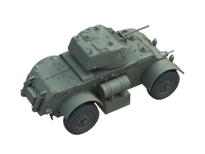 T17E1 Staghound Armored Car Low-poly 3D model
