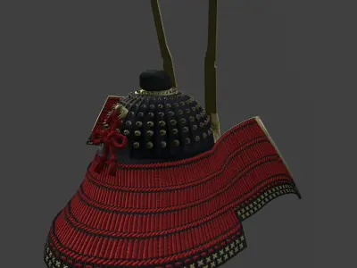 Japanise Armor Helmet 3Dmodel 3D model