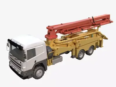 pump truck 3D model purchase