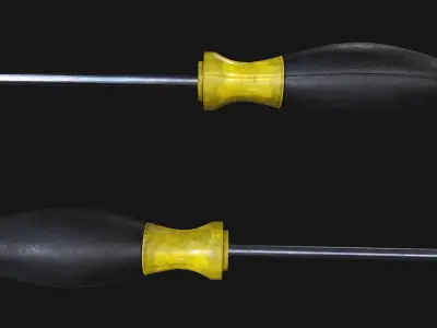 Screwdriver Low-poly 3D model 2