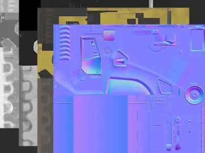 Steamroller old version Low-poly 3D model