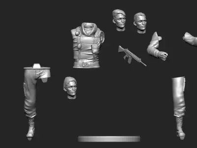 soldier comando  3D print model