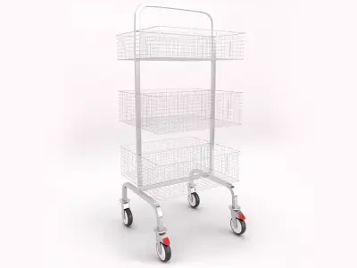 Shopping cart trolley 3d model 3D model