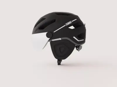 Pedelec Bicycle Helmet - Black Low-poly 3D model