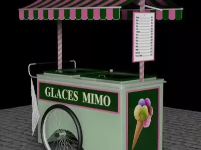 Mimo Ice Cream Scooter Free 3D model