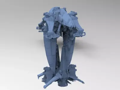 Dark Terra Former Ship destroyer 4  3D model