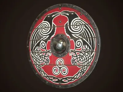 Viking Shield 31 Low-poly 3D model