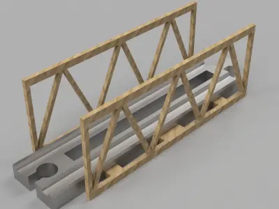 Bridge for wooden train tracks Free 3D print model