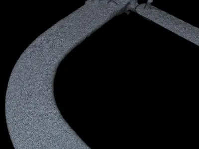 Hacksaw High Poly metal tool 3D model