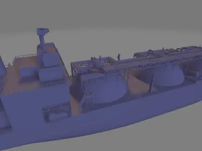 LNG ship miniature 3D print model