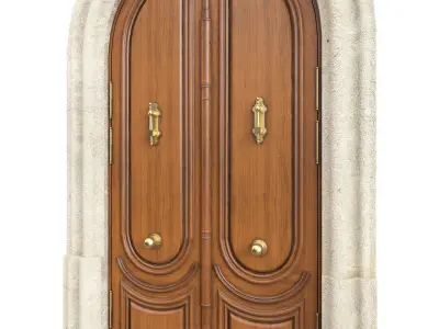  Entrance classic door 129 3D model