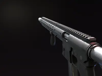 Aero Survival Rifle - Custom Low-poly 3D model