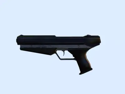Sci-fi gun Low-poly 3D model get