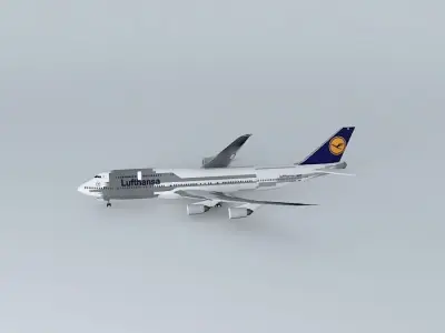 Boeing 747-8i  Lufthansa Free 3D model