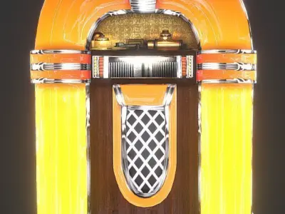 Jukebox Game Ready Low-poly 3D model