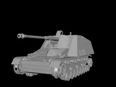 G40 Nashorn Tank Low-poly 3D model