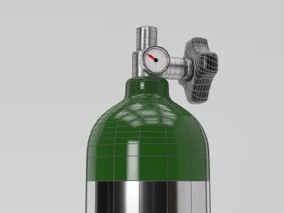 oxygen tank Free low-poly 3D model