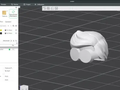 Custom3Dprint Minifigure Accessory - Minifigure Hair S2 - 067 3D print model