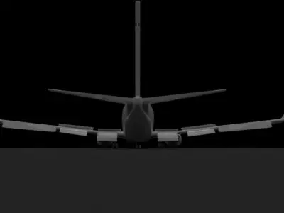 737-like plane 3D model
