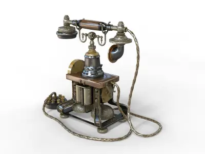 Telephone Antique Retro Vintage 3d model 3D model