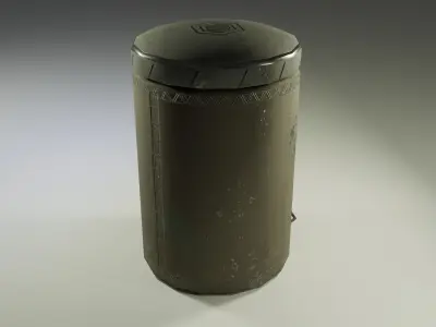 Futuristic Industrial Container Low-poly 3D model